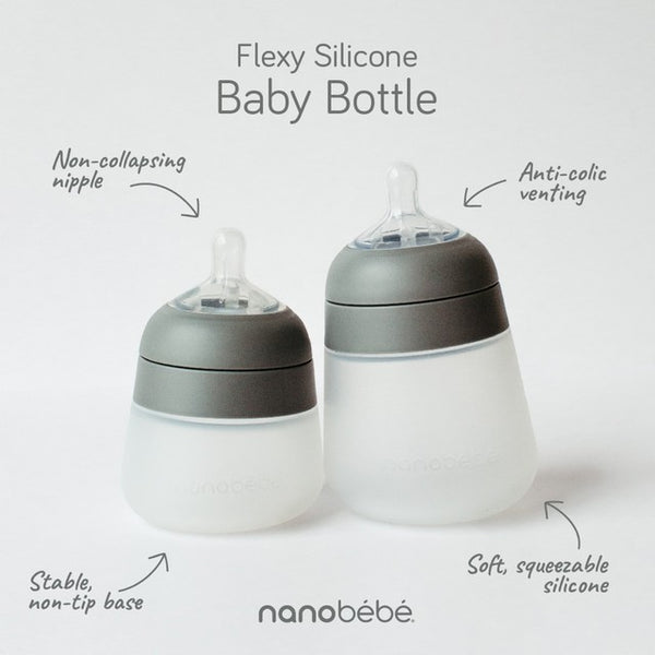 Anti-Colic Breastfeeding Bottles with Silicone Baby Bottle, Anti-Colic,  Natural Feel, Non-Collapsing Nipple 